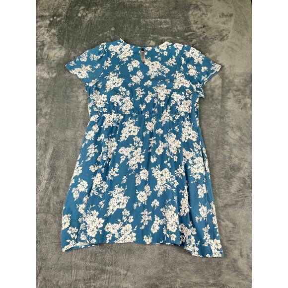 Old Navy Women’s XL Blue Floral Short Sleeve Dress Casual Fit Excellent Cond. - Picture 9 of 12